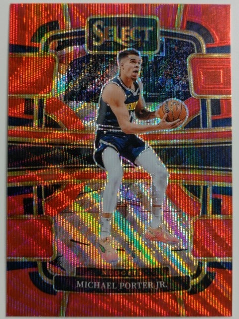 2022-23 Panini Prizm Basketball Prizm Ruby Wave Michael Porter Jr. #28