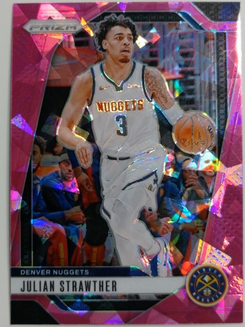 2024-25 Panini Prizm Basketball Prizm Pink Ice Julian Strawther #92