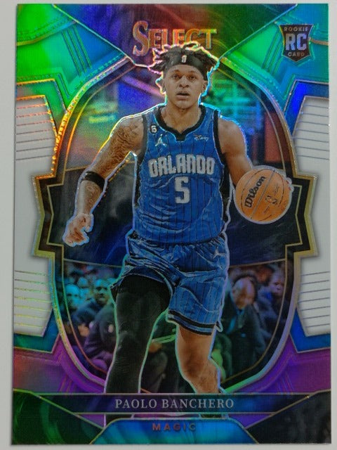 2022-23 Panini Select Basketball Green White Purple Prizm Paolo Banchero #72 RC
