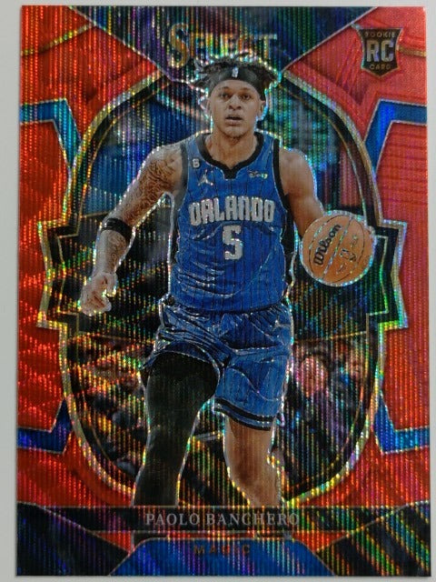 2022-23 Panini Select Basketball Red Wave Prizm Paolo Banchero #72 RC