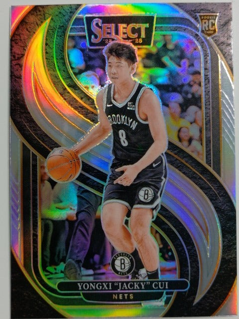 2024-25 Panini Select Basketball Silver Prizm Yongxi "Jacky" Cui #176 RC