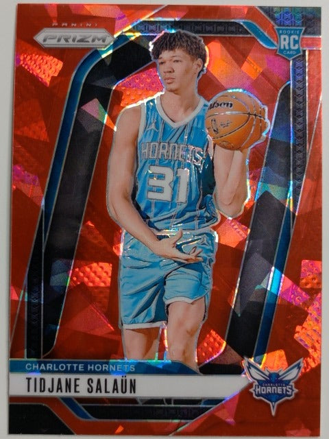 2024-25 Panini Prizm Basketball Prizm Red Ice Tidjane Salaun #262