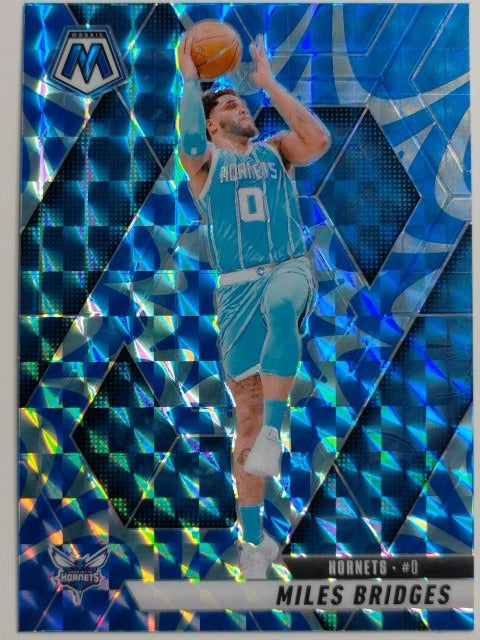 2024-25 Panini Mosaic Basketball Reactive Blue Mosaic Miles Bridges #67