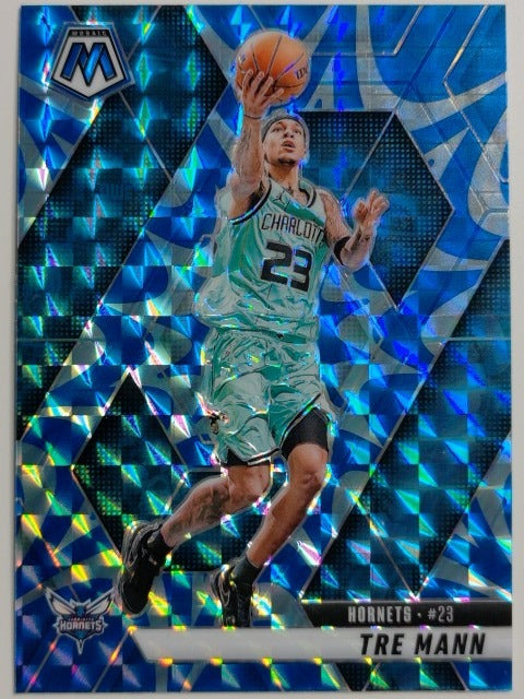 2024-25 Panini Mosaic Basketball Reactive Blue Mosaic Tre Mann #113