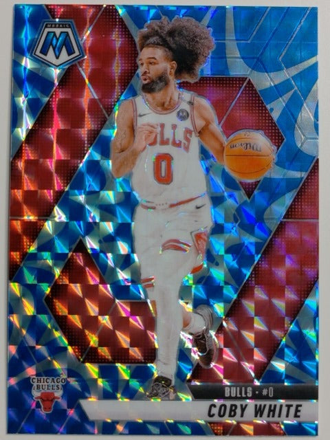 2024-25 Panini Mosaic Basketball Reactive Blue Mosaic Coby White #3