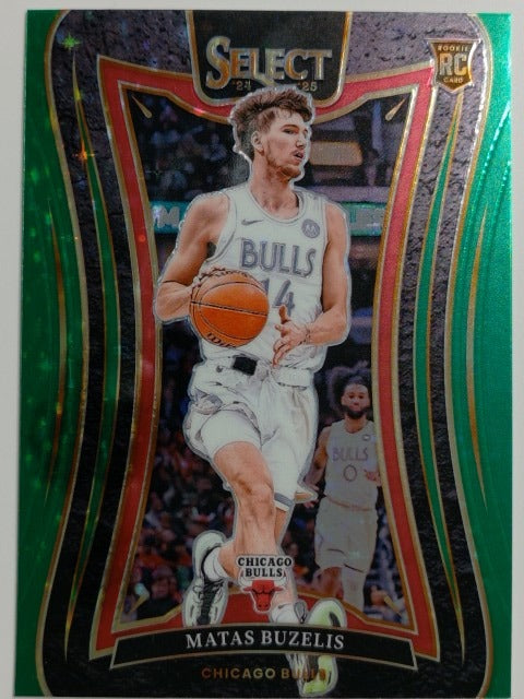 2024-25 Panini Select Basketball Green Stars Prizm Matas Buzelis #384 RC