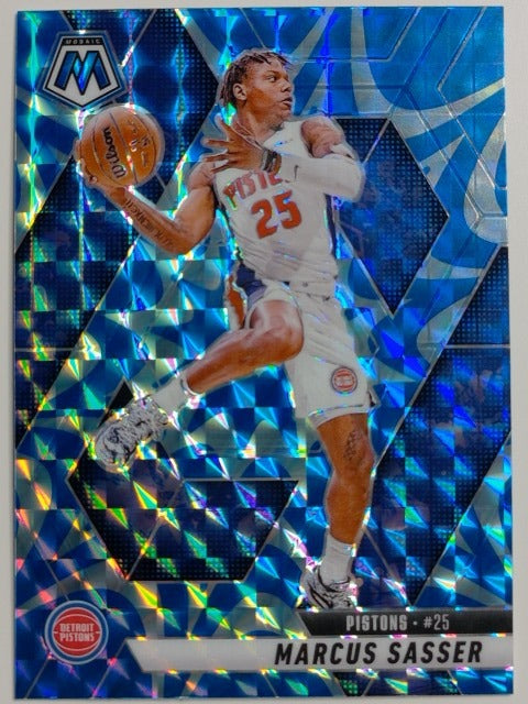 2024-25 Panini Mosaic Basketball Reactive Blue Mosaic Marcus Sasser #78