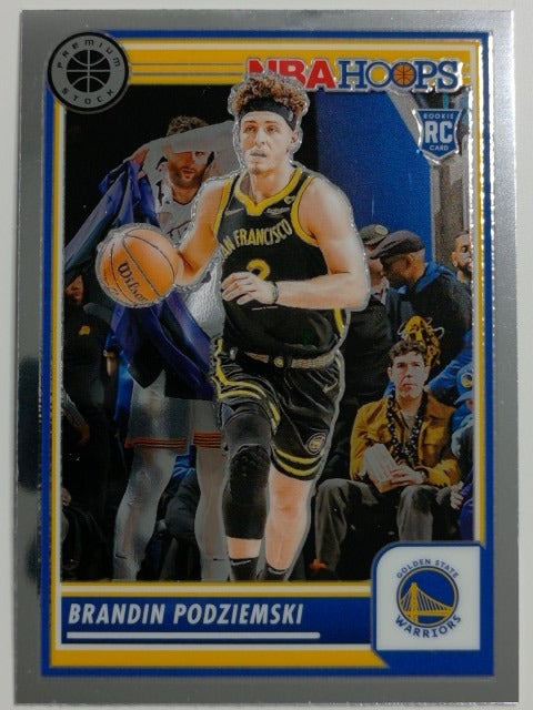 2023-24 Hoops Premium Stock Basketball Brandin Podziemski #15 RC