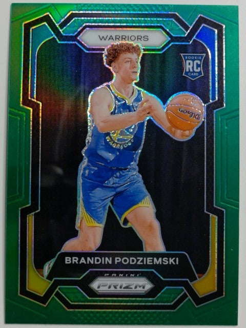 2023-24 Panini Prizm Basketball Prizm Green Brandin Podziemski #147 RC