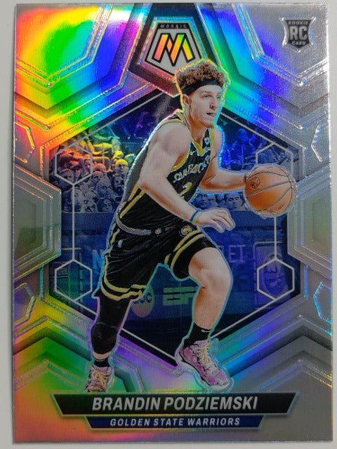 2023-24 Panini Mosaic Basketball Silver Brandin Podziemski #245 RC