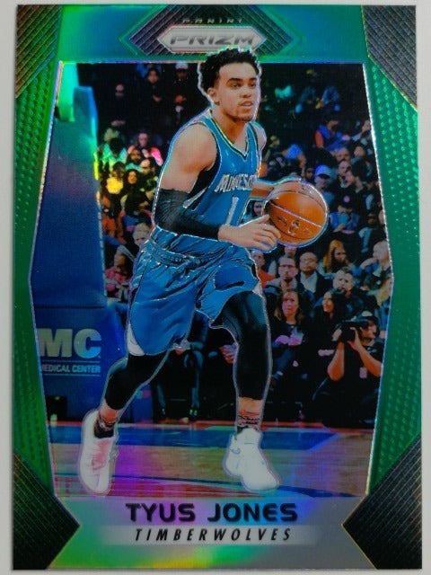 2017-18 Panini Prizm Basketball Prizm Green Tyus Jones #89