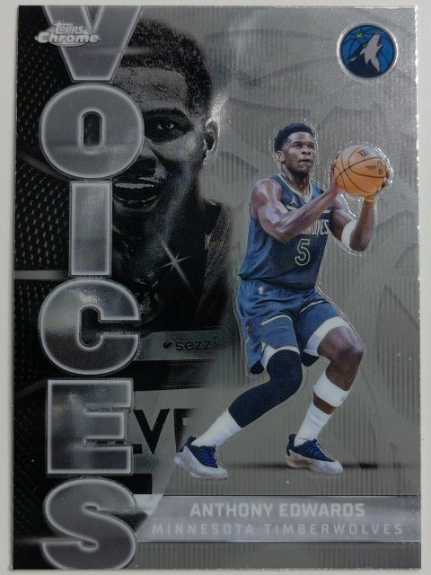 2025-26 Topps Chrome Basketball Voices Anthony Edwards #VS-4