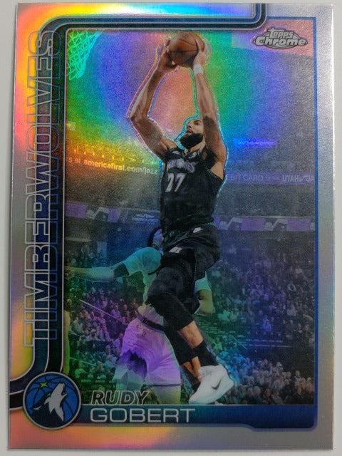 2025-26 Topps Chrome Update Basketball Refractor Rudy Gobert #55
