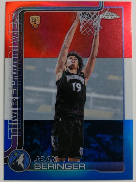 2025-26 Topps Chrome Update Red White and Blue Refractor Joan Beringer #167 RC
