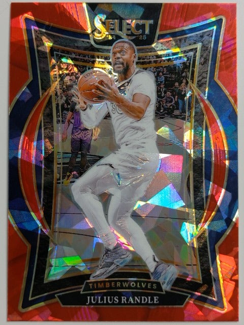 2024-25 Panini Select Basketball Red Cracked Ice Prizm Julius Randle #45