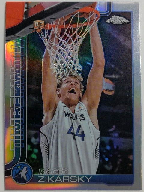 2025-26 Topps Chrome Basketball Refractor Rocco Zikarsky #296 RC