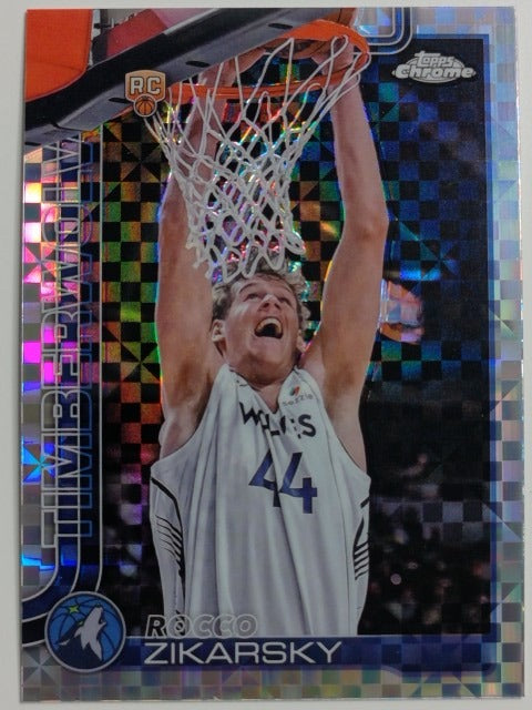 2025-26 Topps Chrome Basketball X-Fractor Rocco Zikarsky #296 RC