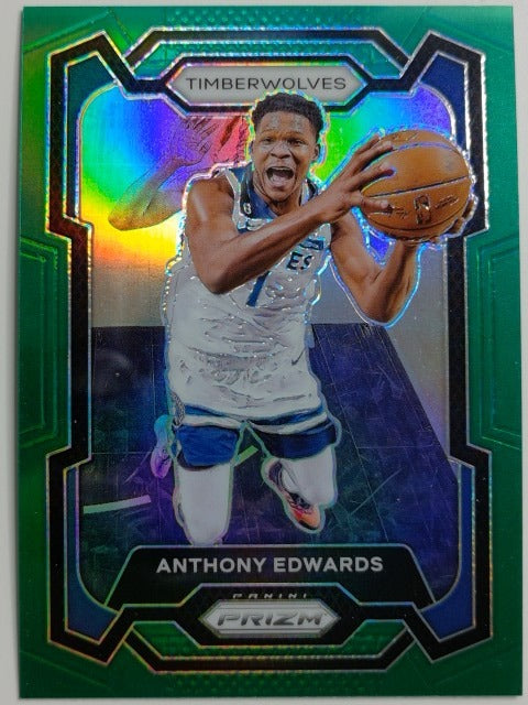 2023-24 Panini Prizm Basketball Prizm Green Anthony Edwards #108