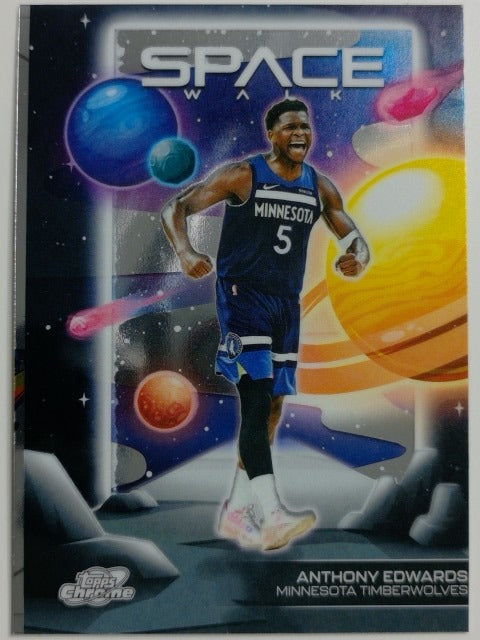 2025-26 Topps Chrome Cosmic Basketball Space Walk Anthony Edwards #SW-5