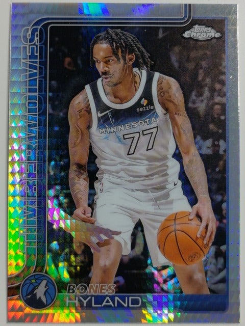 2025-26 Topps Chrome Basketball Prism Refractor Bones Hyland #90