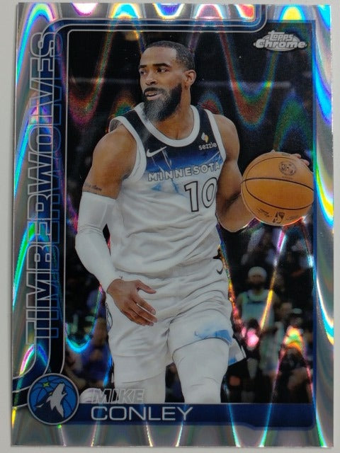 2025-26 Topps Chrome Basketball RayWave Refractor Mike Conley #132