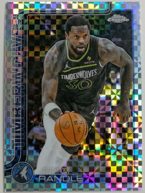 2025-26 Topps Chrome Basketball X-Fractor Julius Randle #123