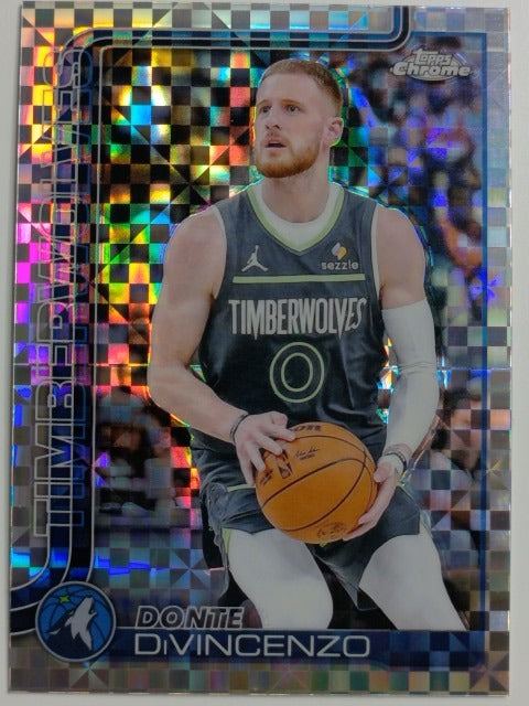 2025-26 Topps Chrome Basketball X-Fractor Donte DiVincenzo #145
