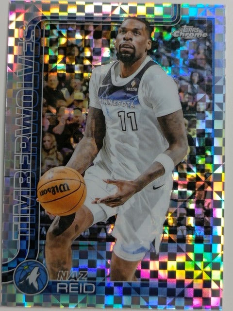 2025-26 Topps Chrome Basketball X-Fractor Naz Reid #156