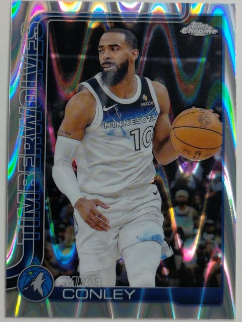 2025-26 Topps Chrome Basketball RayWave Refractor Mike Conley #132