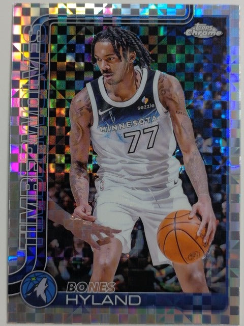 2025-26 Topps Chrome Basketball X-Fractor Bones Hyland #90