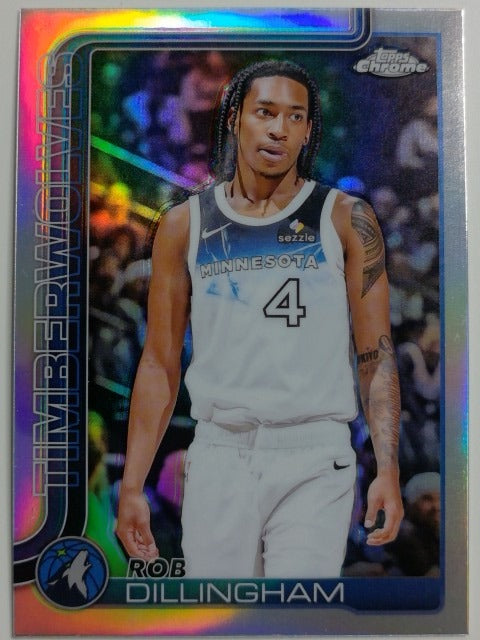 2025-26 Topps Chrome Basketball Refractor Rob Dillingham #162
