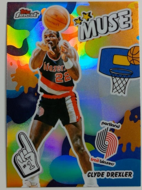 2025-26 Finest Basketball Muse Refractor Clyde Drexler #M-22