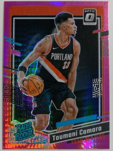 2023-24 Donruss Optic Basketball Hyper Pink Toumani Camara #204 RC