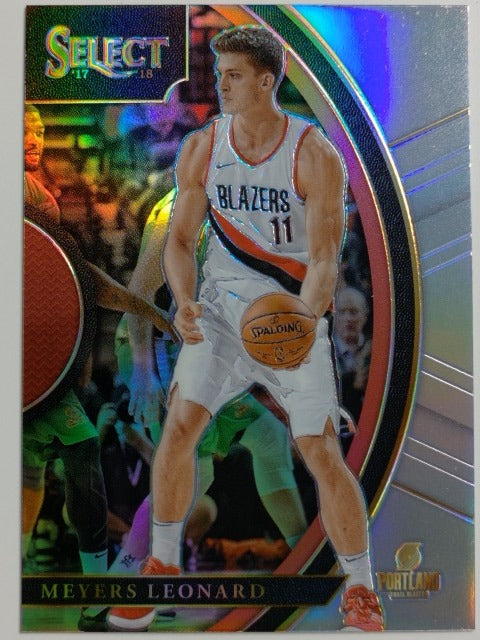 2017-18 Panini Select Basketball Silver Prizm Meyers Leonard #88