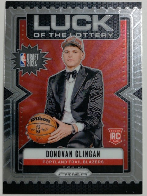 2024-25 Panini Prizm Basketball Luck of the Lottery Donovan Clingan #9