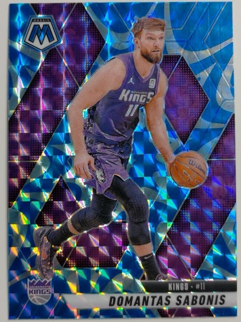 2024-25 Panini Mosaic Basketball Reactive Blue Mosaic Domantas Sabonis #17