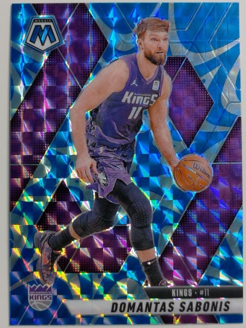 2024-25 Panini Mosaic Basketball Reactive Blue Mosaic Domantas Sabonis #17