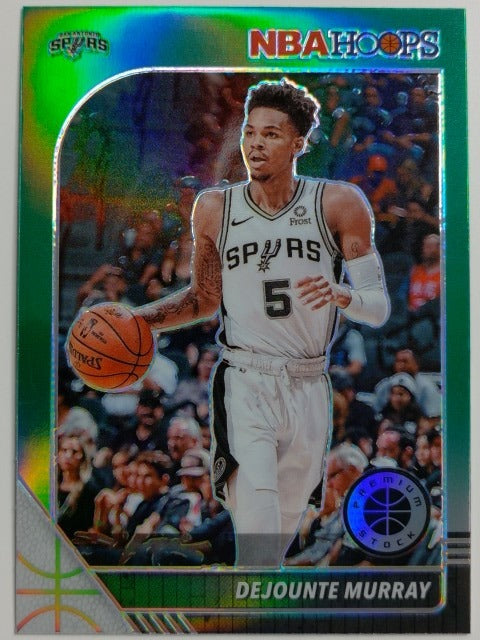 2019-20 Hoops Premium Stock Basketball Prizm Green Dejounte Murray #174