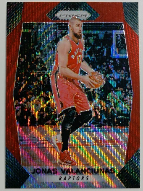 2017-18 Panini Prizm Basketball Prizm Ruby Wave Jonas Valanciunas #33