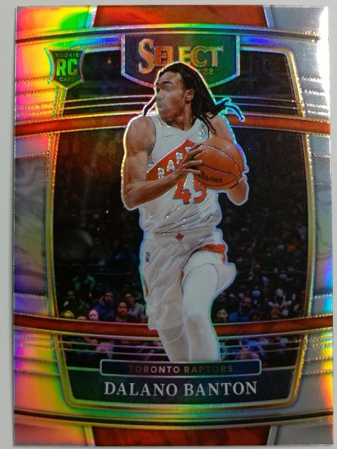 2021-22 Panini Select Basketball Silver Prizm Dalano Banton #91 RC