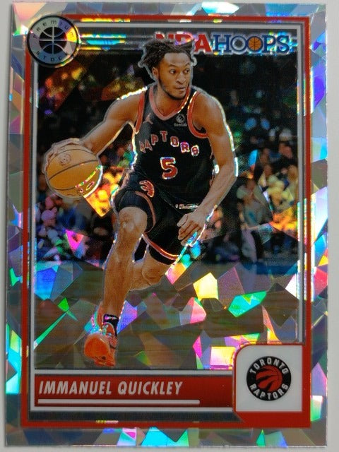 2023-24 Hoops Premium Stock Basketball Ice Prizm Immanuel Quickley #105
