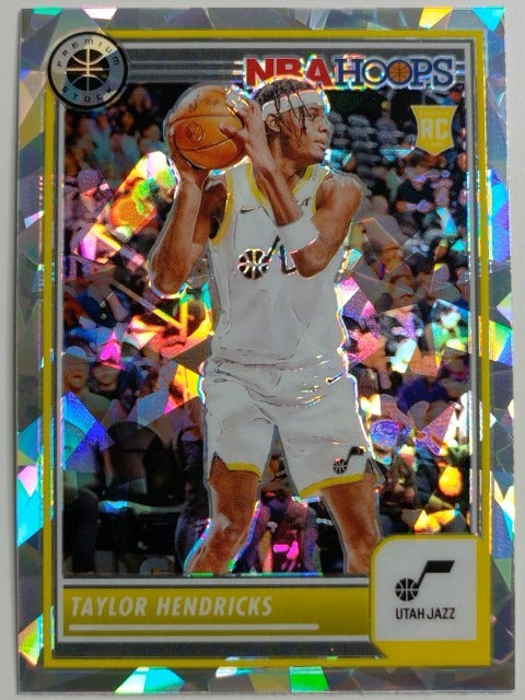 2023-24 Hoops Premium Stock Basketball Ice Prizm Taylor Hendricks #222 RC