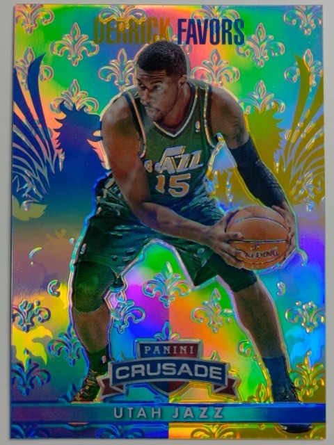 2013-14 Panini Crusade Basketball Crusade Blue Derrick Favors #106