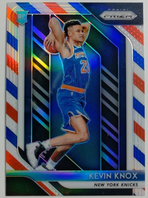 2018-19 Panini Prizm Basketball Prizm Red White and Blue Kevin Knox #217 RC