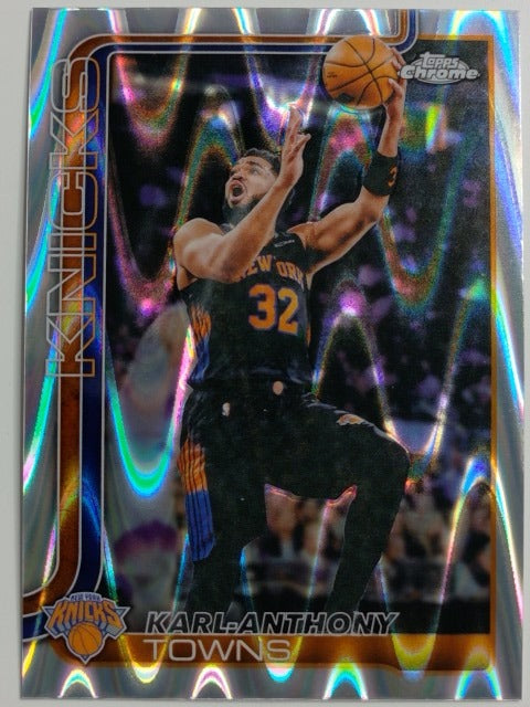 2025-26 Topps Chrome Update Basketball RayWave Refractor Karl-Anthony Towns #21