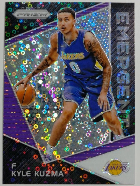 2017-18 Panini Prizm Basketball Emergent Prizm Fast Break Kyle Kuzma #EM-KYL