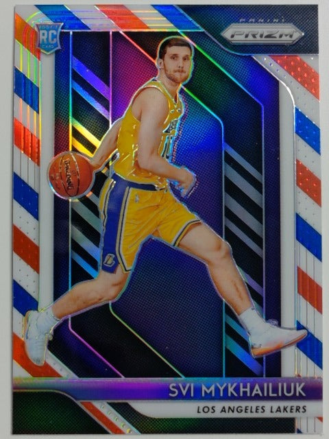 2018-19 Panini Prizm Basketball Prizm Red White and Blue Svi Mykhailiuk #274 RC