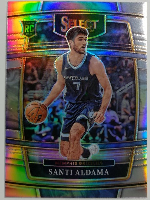 2021-22 Panini Select Basketball Silver Prizm Santi Aldama #64 RC