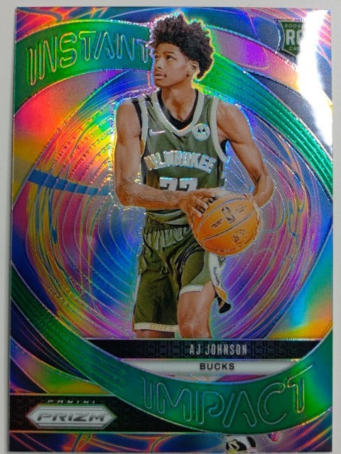 2024-25 Panini Prizm Basketball Instant Impact Prizm Silver AJ Johnson #11