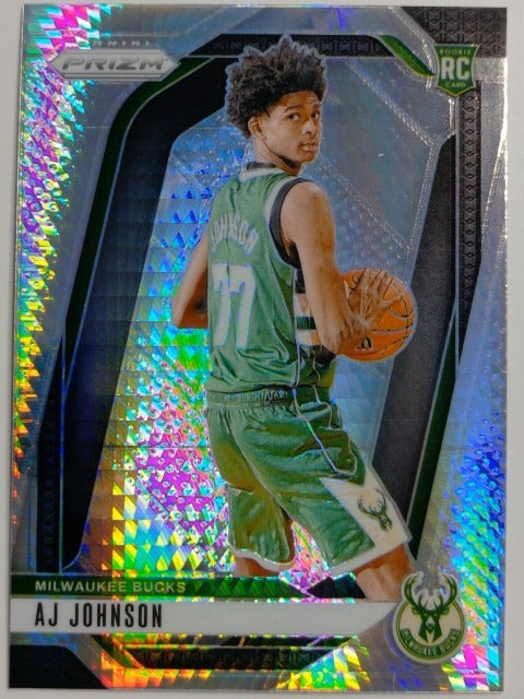 2024-25 Panini Prizm Basketball Prizm Hyper AJ Johnson #251